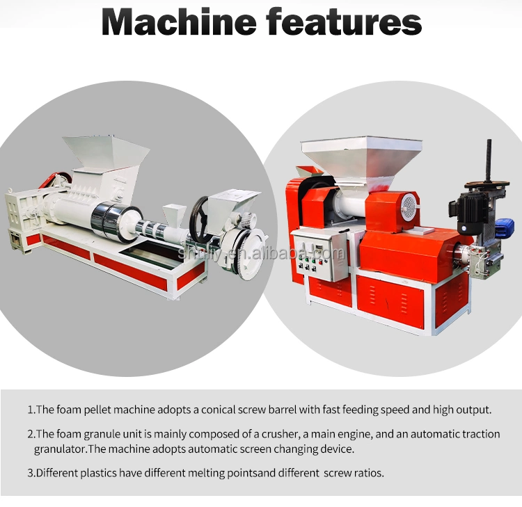 Chinese Manufacturer EPS Plastic Foam Hot Melt Machine Machinery for Recycle