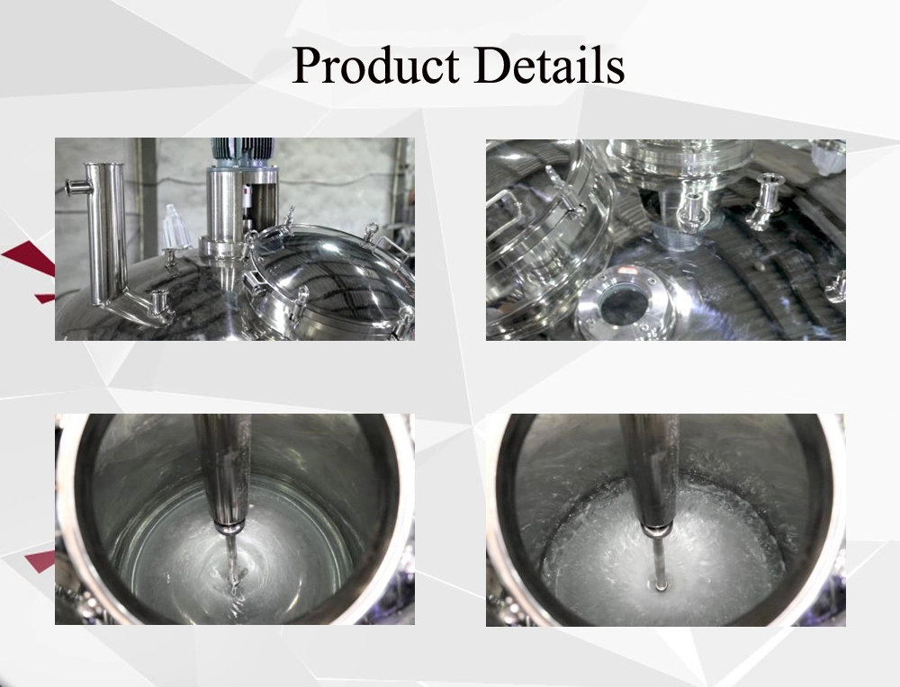 Stainless Steel Steam Electrical Heating Jacket Liquid Lotion Shampoo Cream Chocolate Honey Emulsifying Homogenizer Storage Glue Melting Blend Mixing Tank