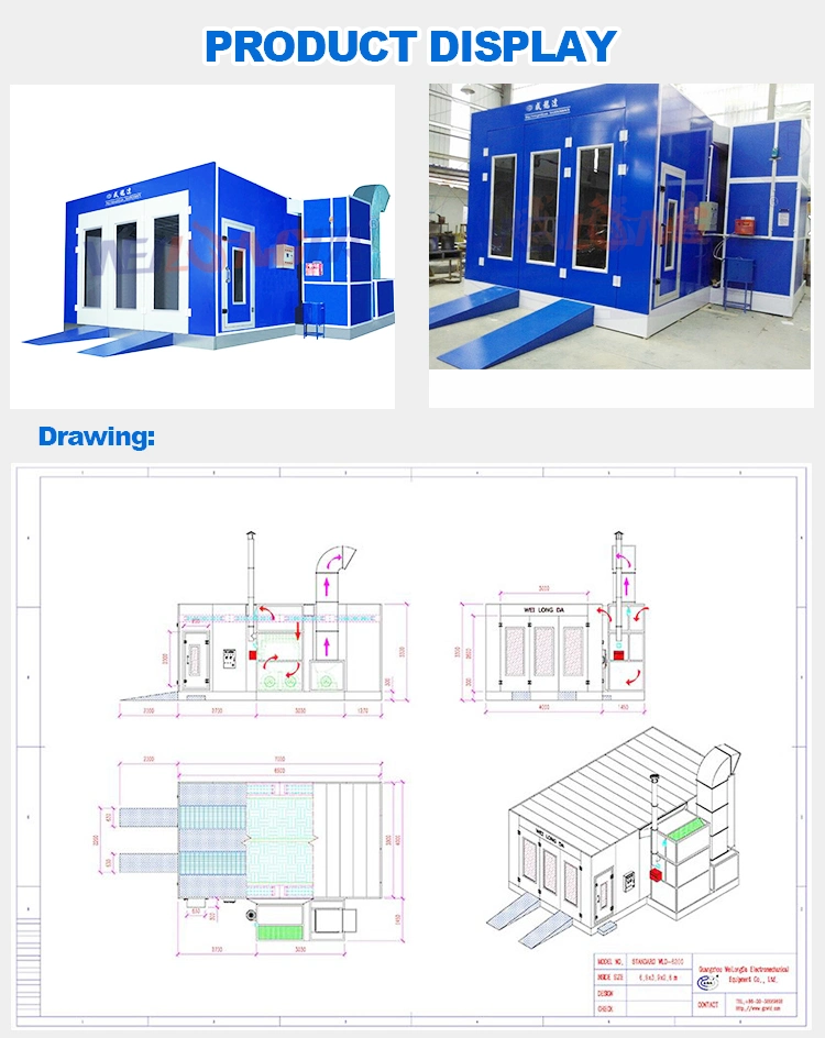 Wld6200 CE Car Paint Oven /Painting Booth/Car Paint Machine for Ireland